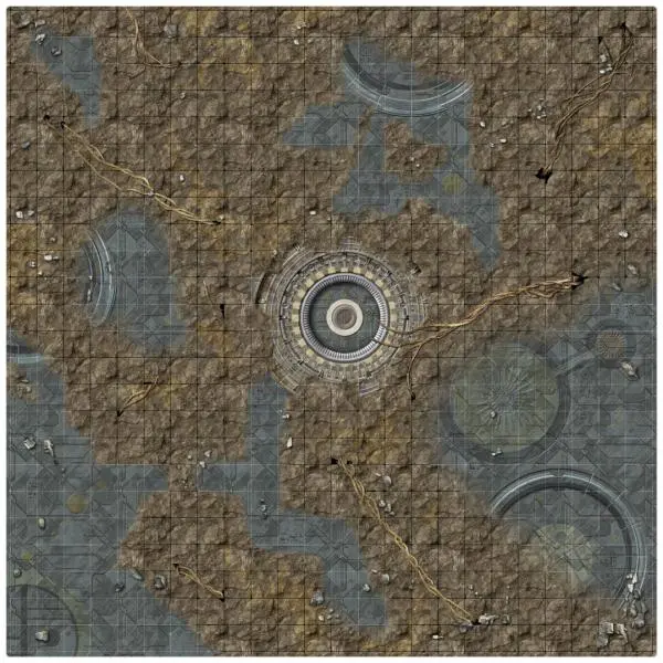 Alien Catacombs Gaming Mat 2x2 - Core Space