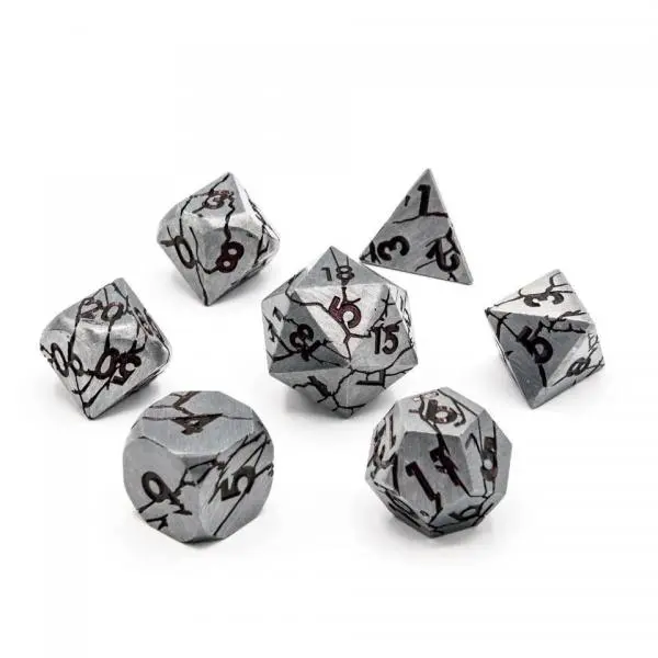 Ancient Arcane | Solid Metal Dice | 7- Polyhedral Set