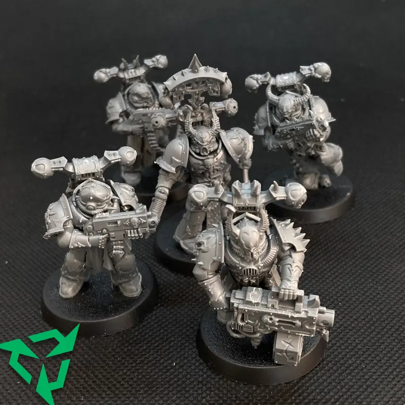 Assembled Chaos Space Marines x5 (Trade-In)