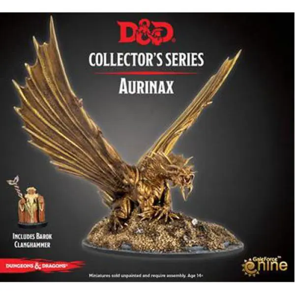 Aurinax the Gold Dragon and Banehammer Dwarf