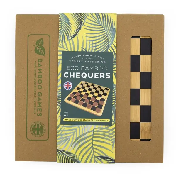 Bamboo Chequers Set