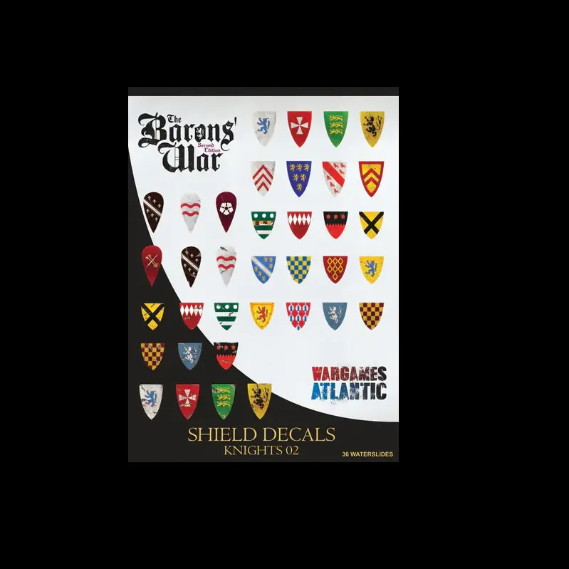 Barons' War Shield Decals Knights 02  - Wargames Atlantic