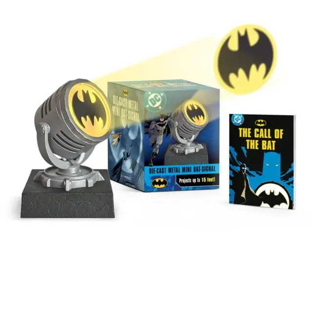 Batman Die-Cast Metal Mini Bat-Signal with Mini Book