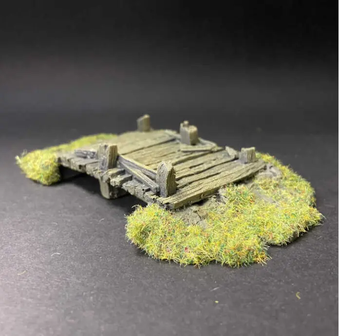 Battlezone Large Battlefield Timber Bridge - Pre Painted Tabletop Terrain