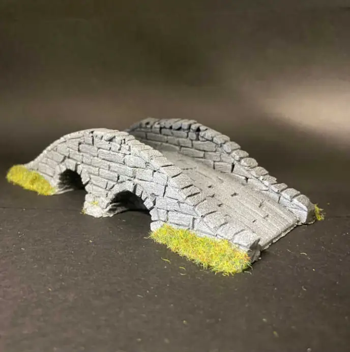 Battlezone Twin Arch Battlefield Stone Bridge - Pre Painted Tabletop Terrain