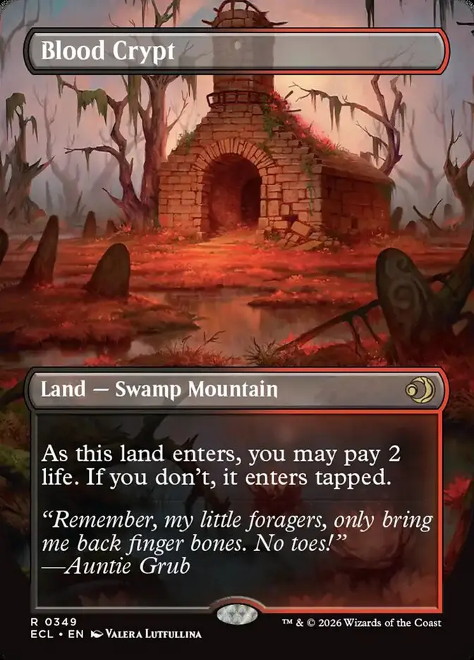 Blood Crypt // Blood Crypt Borderless Reversible Lorwyn Eclipsed #349