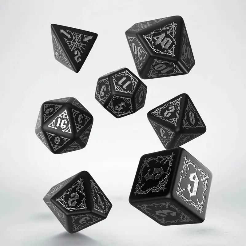 Bloodsucker Black & Silver Dice Set (7)