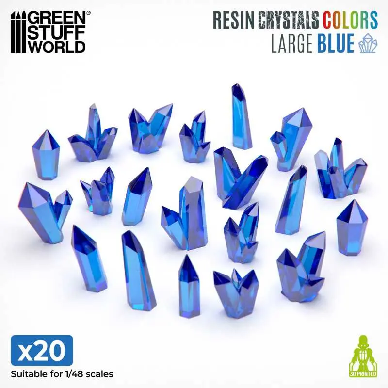 Blue Large Resin Crystals - Green Stuff World