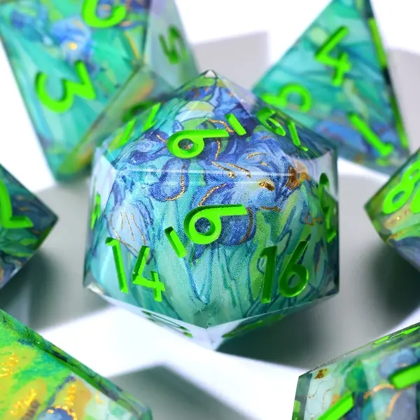 Bluemorn Grove | Art Core Dice | 7 Piece Set |