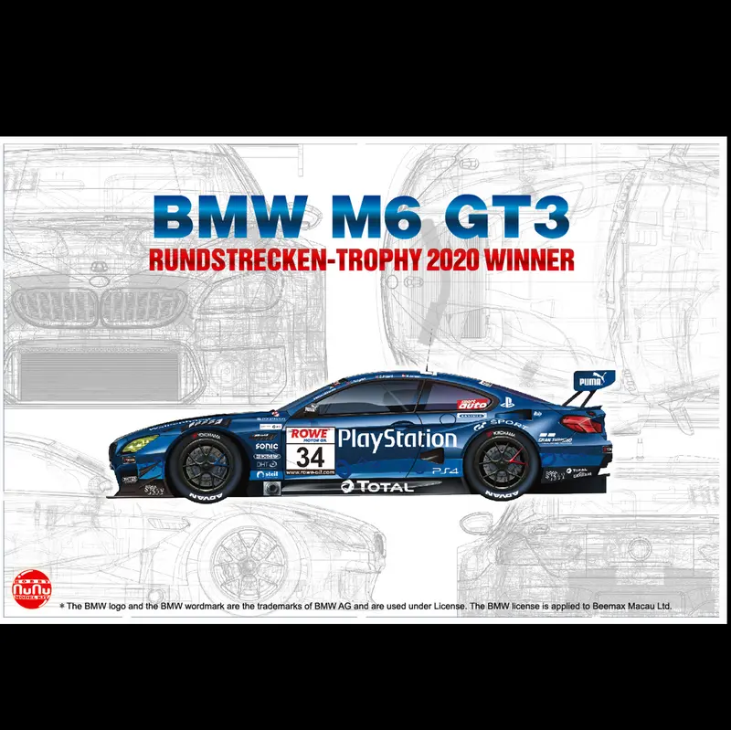 BMW M6 GT3 Rundstrecken Trophy 2020 Winner -  1/24 Scale Model Kit