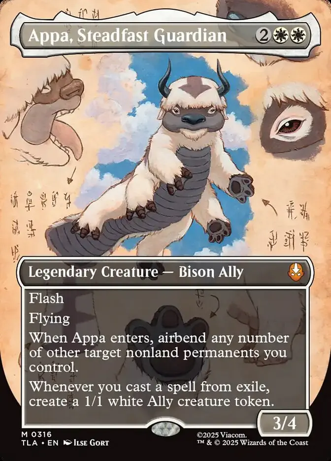 Borderless Field Notes Appa, Steadfast Guardian Avatar The Last Airbender #316