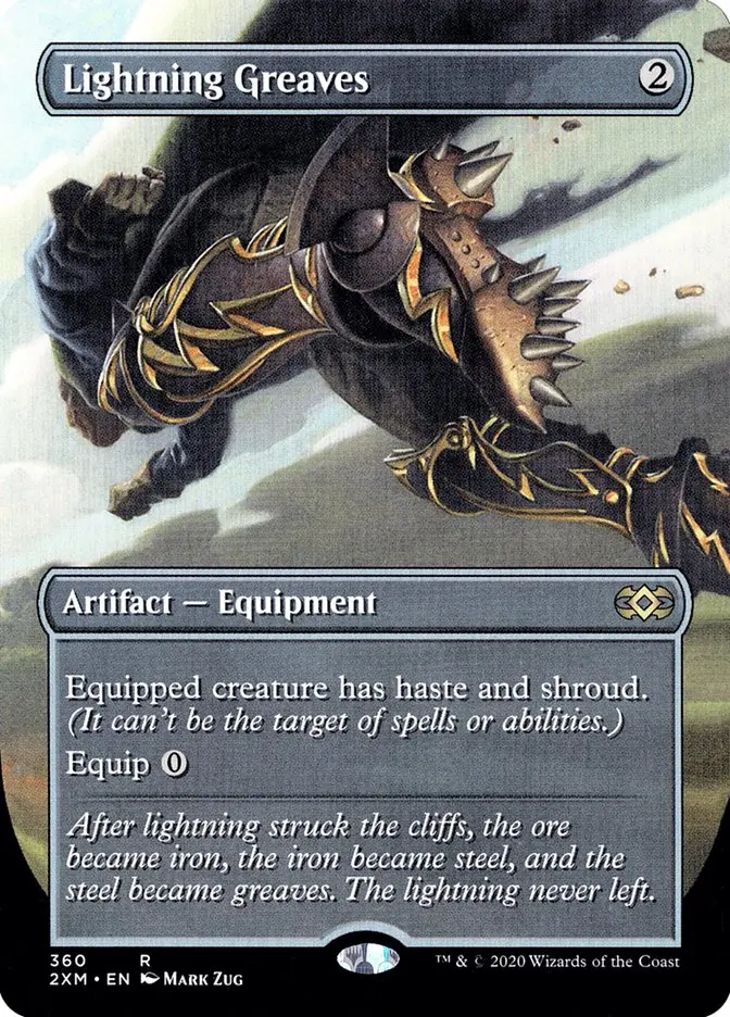 Borderless Lightning Greaves Double Masters #360