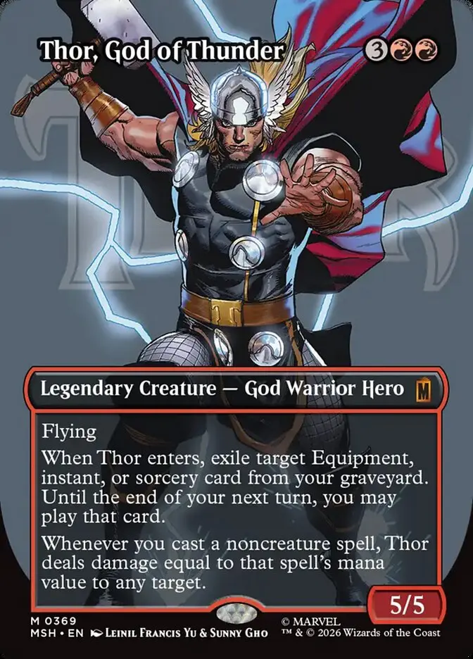 Borderless Logo Thor, God of Thunder Marvel Super Heroes #369
