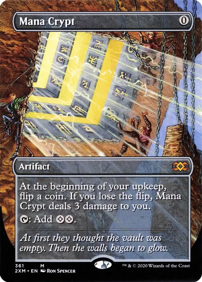 Borderless Mana Crypt Double Masters #361