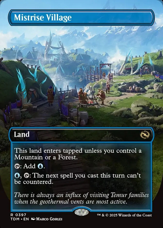 Borderless Mistrise Village Tarkir Dragonstorm #397