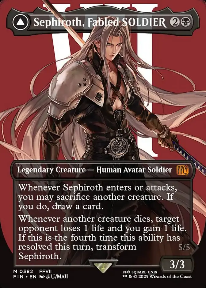 Borderless Sephiroth, Fabled SOLDIER // Sephiroth, One-Winged Angel Final Fantasy #382
