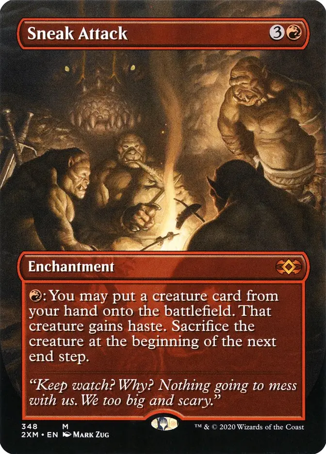 Borderless Sneak Attack Double Masters #348