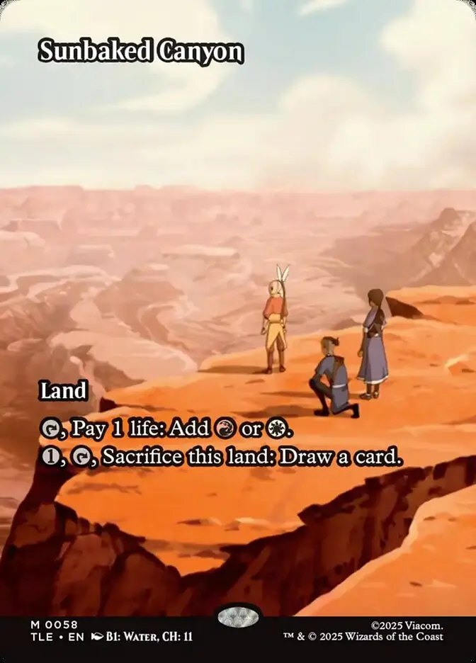 Borderless Source Material Sunbaked Canyon Avatar The Last Airbender #058