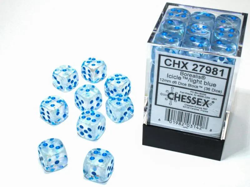 Borealis 12mm d6 Luminary Dice Block