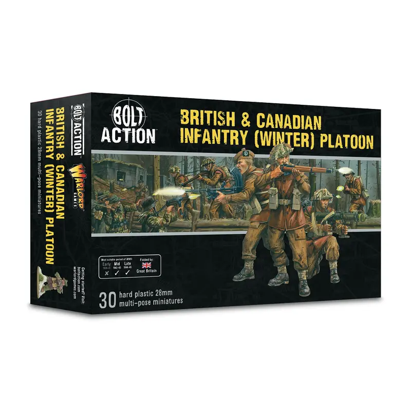 British & Canadian Infantry (Winter) Platoon - Bolt Action