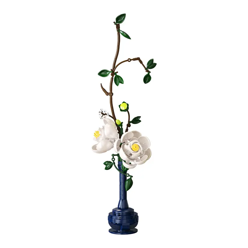 CaDA Serene Indigo Artizan Eastern Floral Art - Building Brick Kit