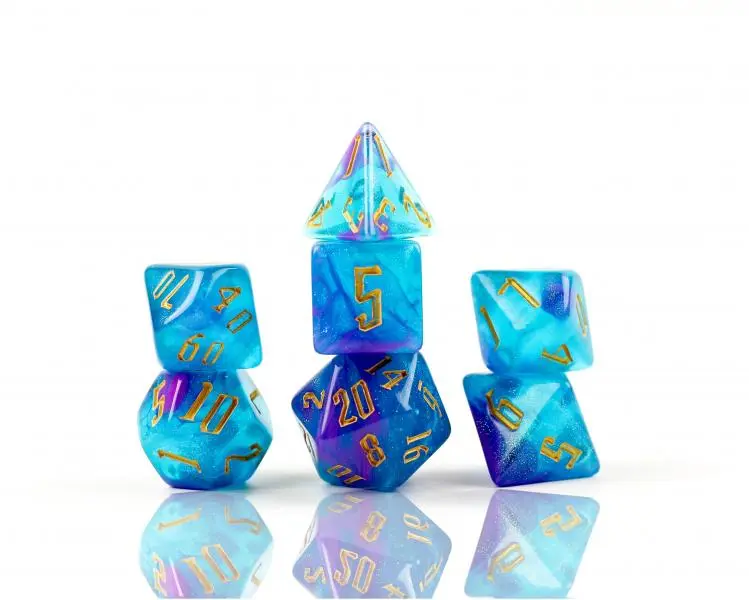 Cerulean Nebula Poly Set - Sirius Dice
