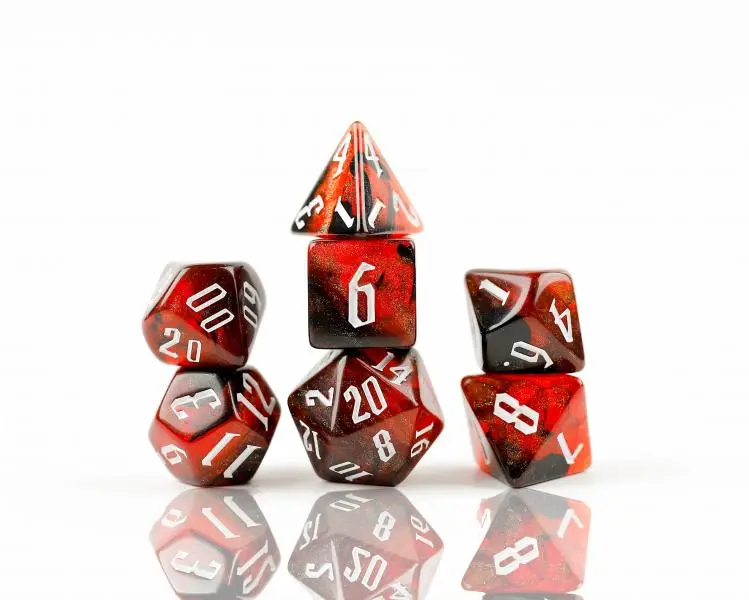 Cherry Nebula Poly Set - Sirius Dice