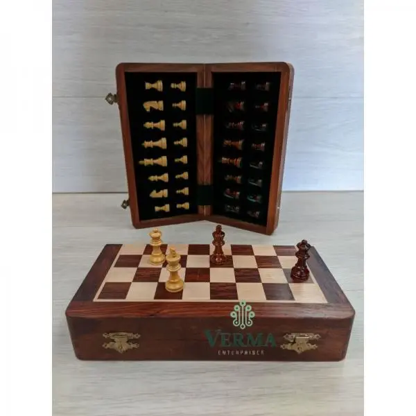 CHESS SET FOLDING M/G 10"