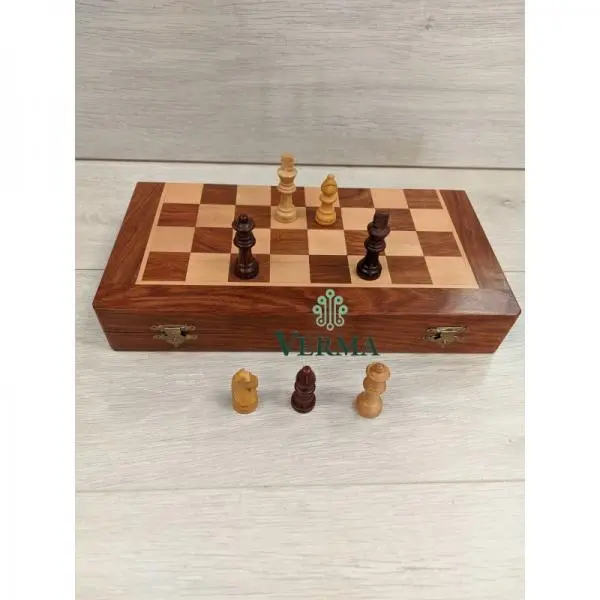 CHESS SET FOLDING M/G 12"