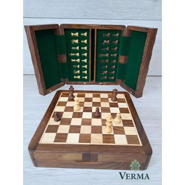 CHESS SET TOP OPEN M/G 7"