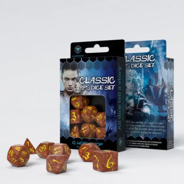 Classic RPG Caramel/Yellow Dice Set