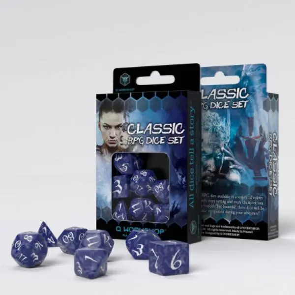 Classic RPG Cobalt/White Dice Set