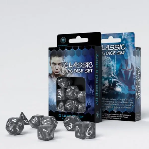Classic RPG Smokey/White Dice Set