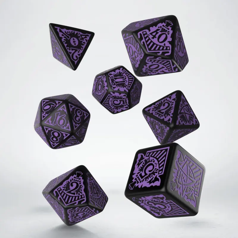 COC Horror on the Orient Express Black & Purple Dice Set (7)