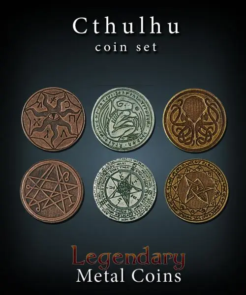 Cthulhu Coin Set Legendary Metal Coins