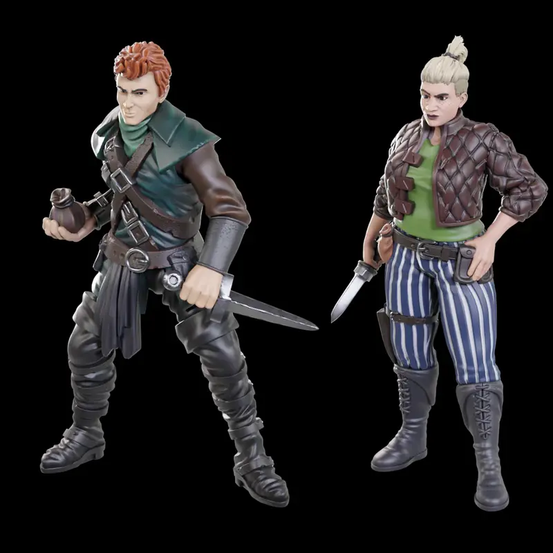 Cutpurses Male & Female - Wizkids Deep Cuts Miniatures