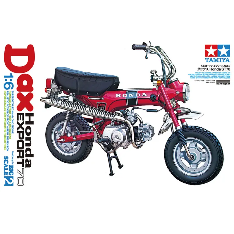 Dax Honda Export 70  - Tamiya 1/6 Scale Motorcycle Plastic Model Kit