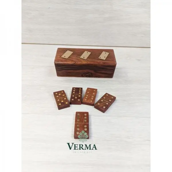 DOMINOS BRASS INLAID 6X2.75X2"