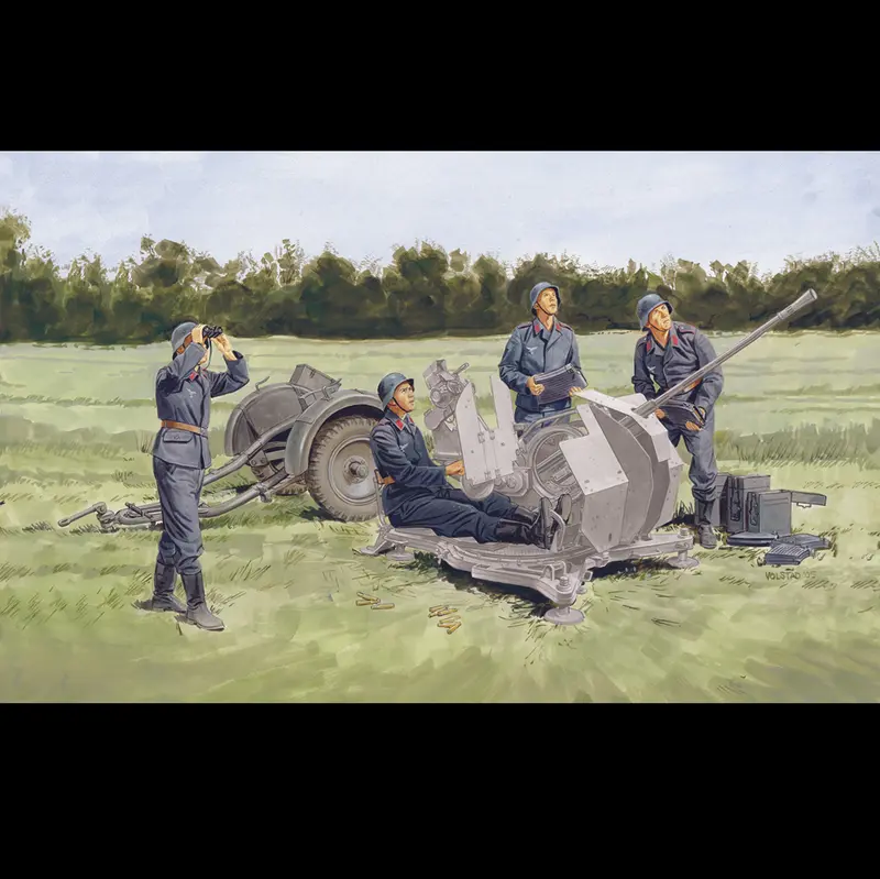 Dragon 2cm FlaK Crew with Sd.Ah.51 - 1/35 Scale Plastic Model Kit