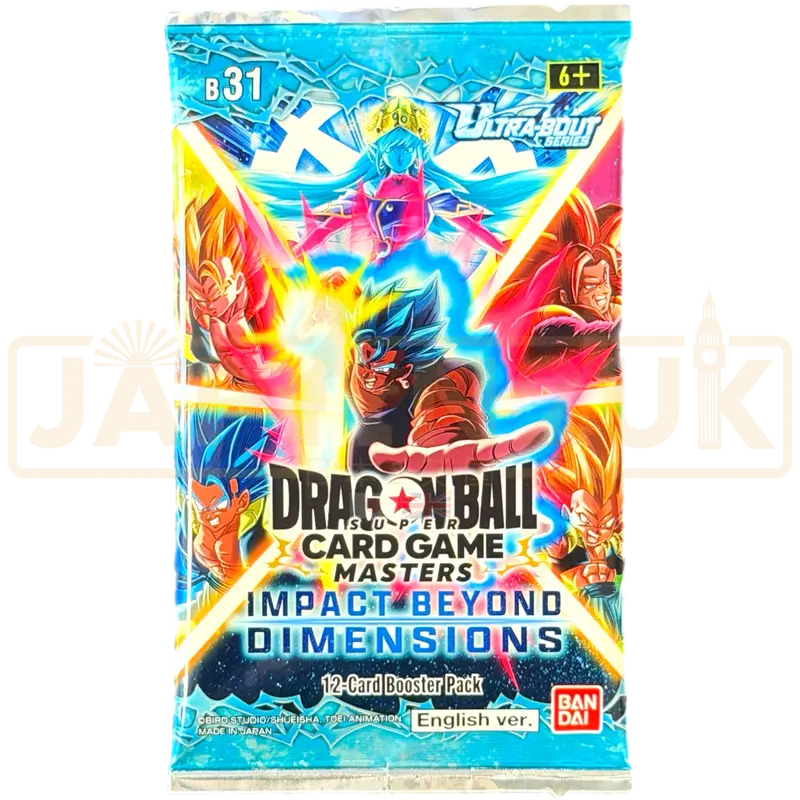 Dragon Ball Super Masters Impact Beyond Dimensions B31 English Booster Pack