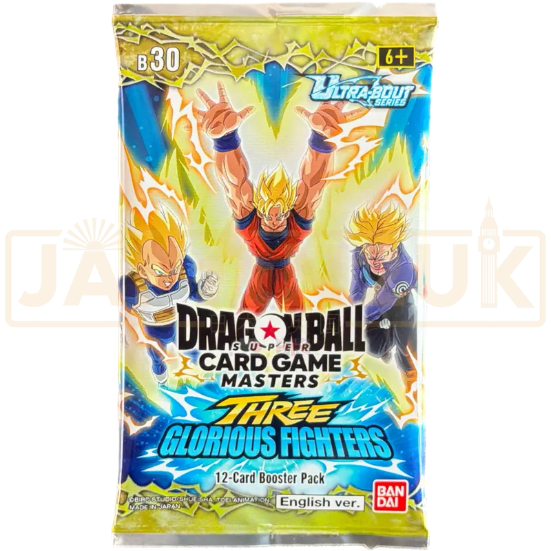 Dragon Ball Super Masters Three Glorious Fighters B30 English Booster Pack