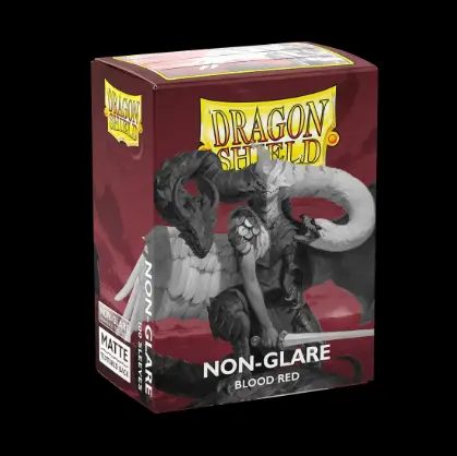 Dragon Shield Non-Glare Blood Red Card Sleeves (100 Sleeves)