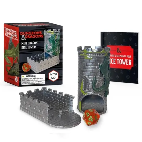 Dungeons & Dragons Mini Dragon Dice Tower with D20