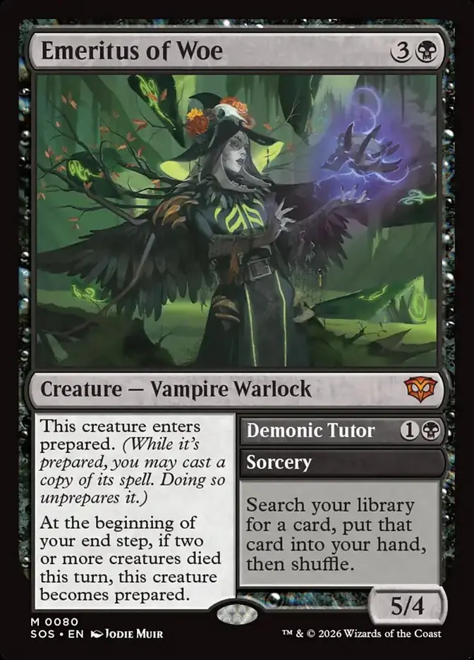 Emeritus of Woe // Demonic Tutor Secrets of Strixhaven #080