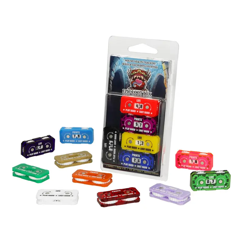 Epic Loot Box Trackers & Counters 0-99 Magnetic Acrylic Gaming Counters 20x41mm