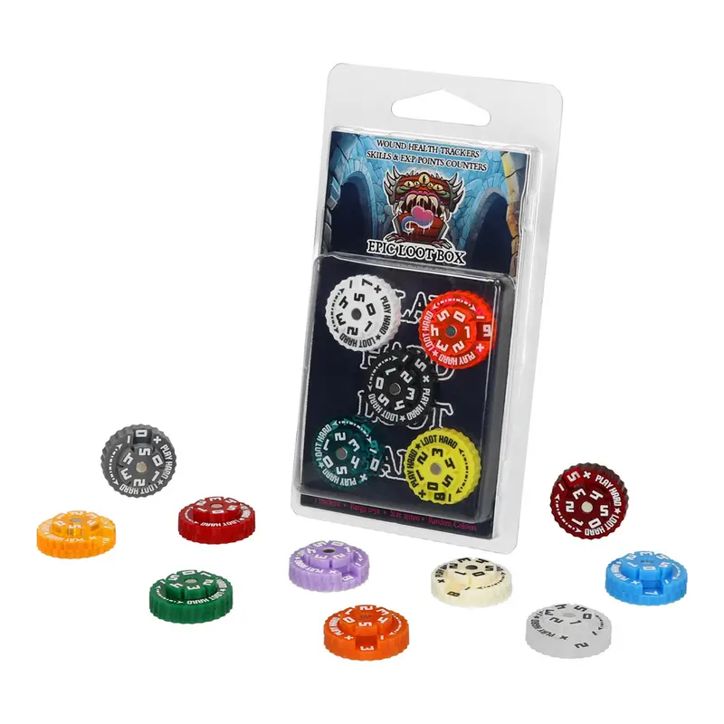 Epic Loot Box Trackers & Counters 25mm 0-59 Magnetic Acrylic Gaming Counters