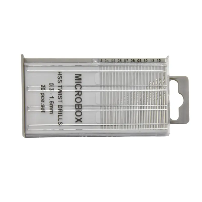 Expo 20PC HSS Drill Set 0.3-1.6mm Microbox