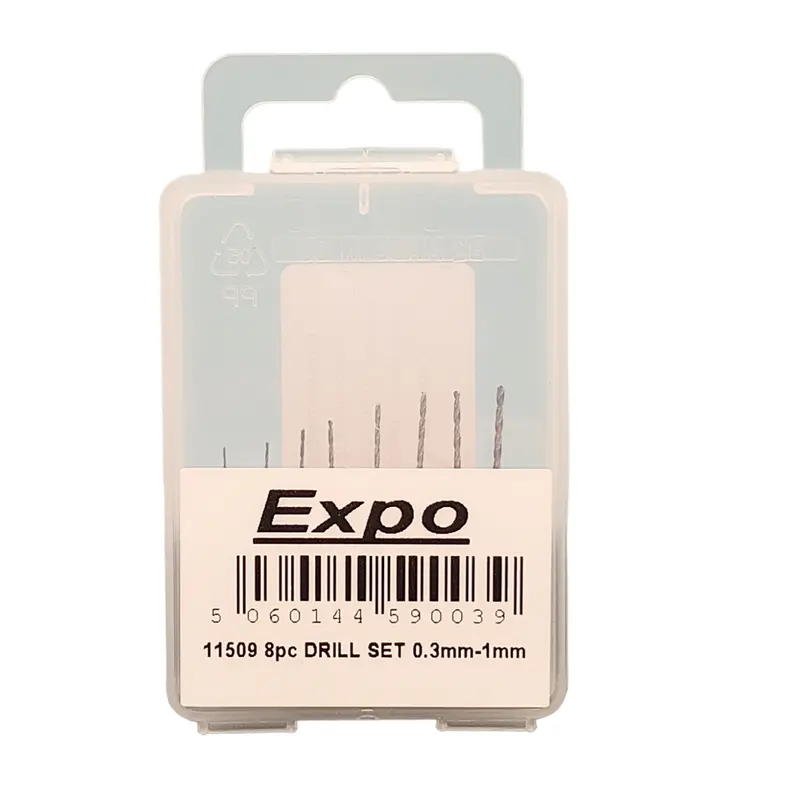 Expo 8pc HSS Drill Set 0.3mm-1mm