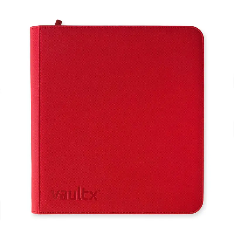 Fire Red Vaultx 12-Pocket Zip Binder XL