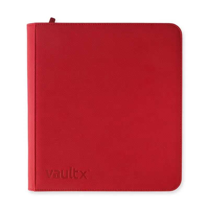 Fire Red Vaultx 12-Pocket Zip Binder
